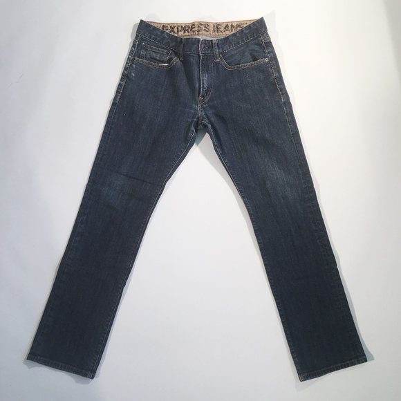 Express Slim Stretch Dark Blue Jeans - Picture 1 of 5